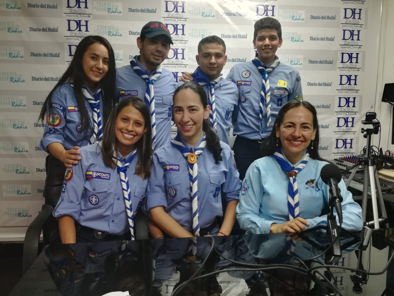 Diana Katherine Méndez Pastrana, Luis Felipe Velásquez Marín, Rutber Bermeo Imbachí, Julio Cesar Ortiz Martínez, Luisa María Galindo Quiroga, Elizabeth Torrente Vega y Lawis Magnolia Vega Vargas, rectora.